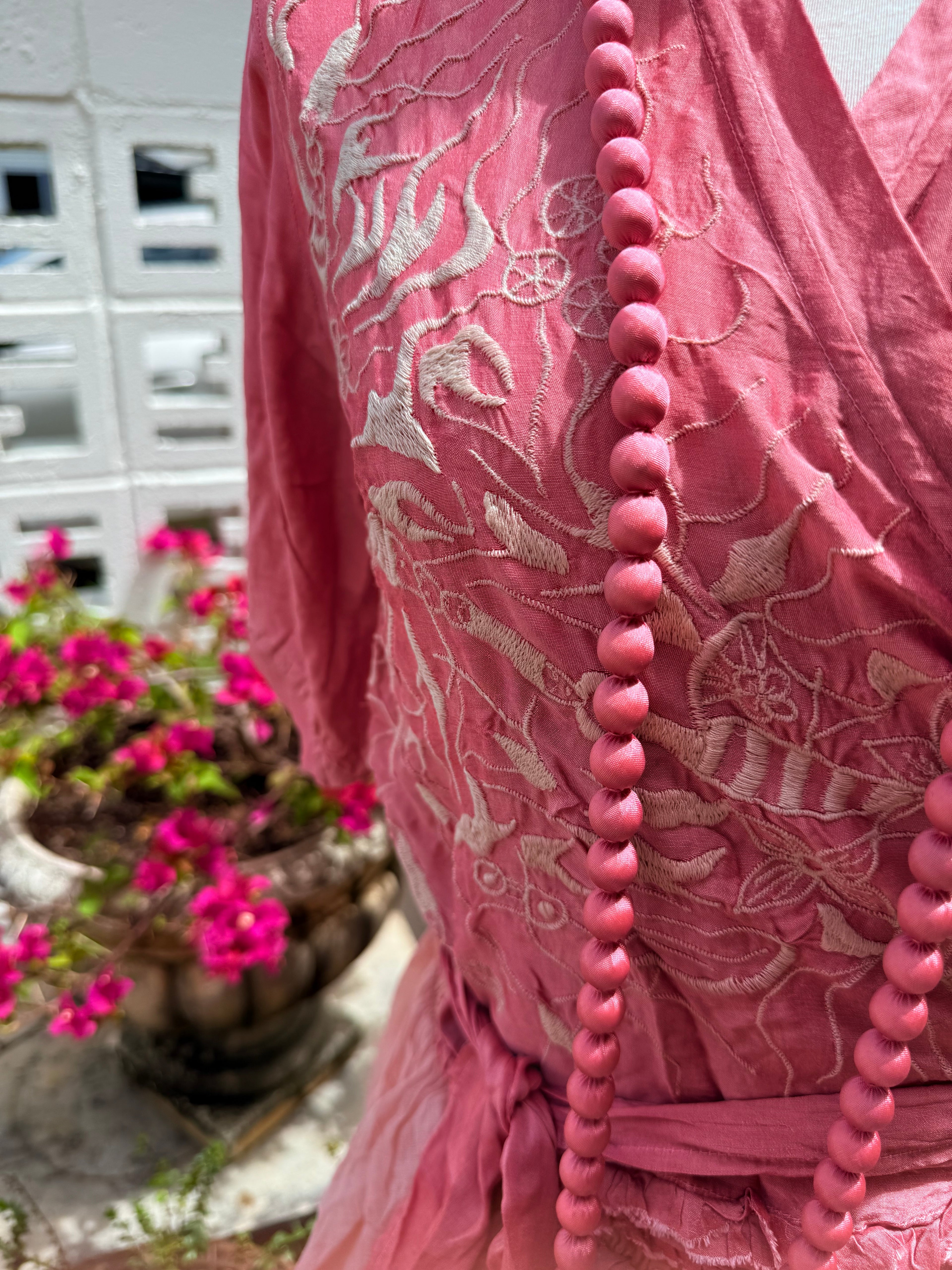  Otomo exquisite silk/linen wrap top - Stay Wild Collective  