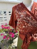  Otomo exquisite silk/linen wrap top - Stay Wild Collective  