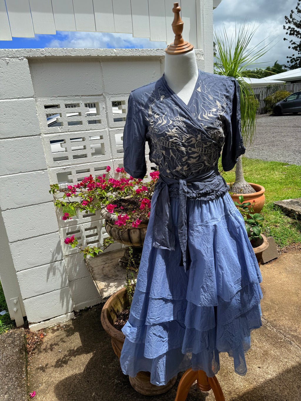  Otomo exquisite silk/linen wrap top - Stay Wild Collective  