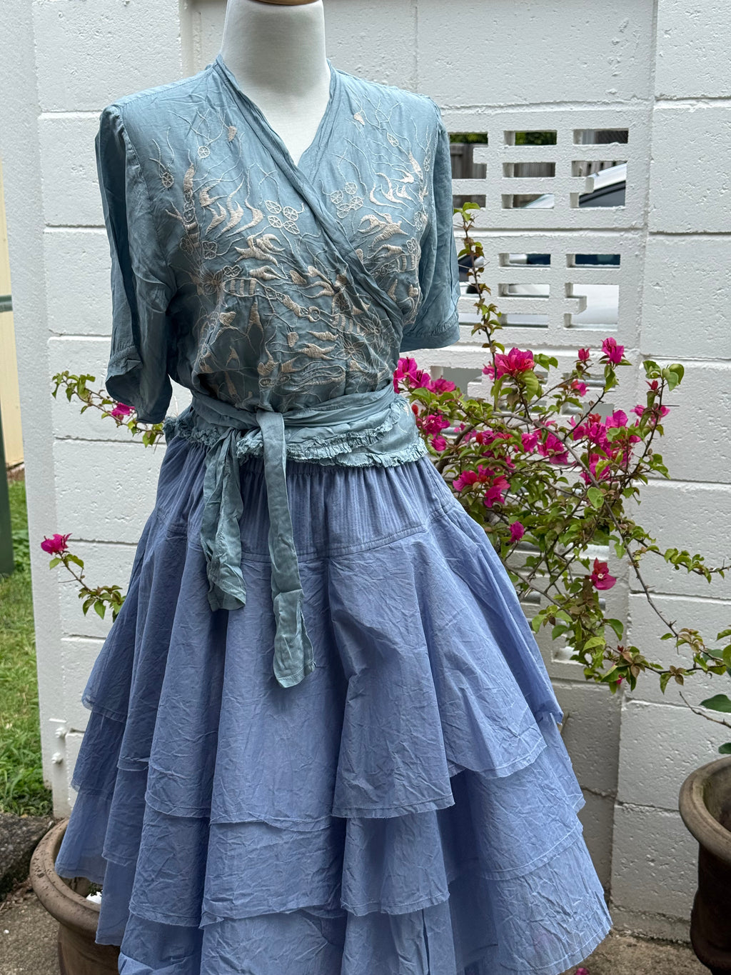  Otomo exquisite silk/linen wrap top - Stay Wild Collective  