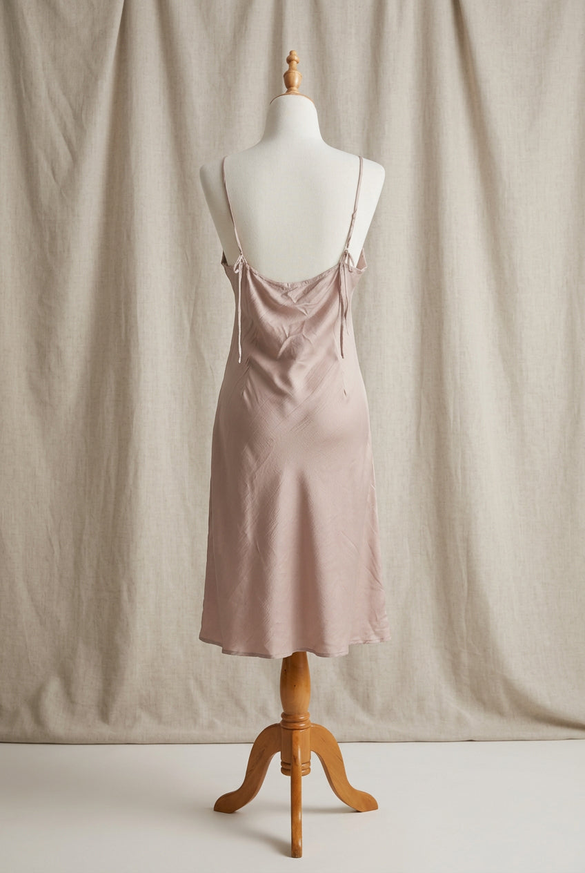 Otomo marilyn silk/linen slip midi ORCHID short - Stay Wild Collective