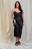Otomo Silk Slip Maxi Black