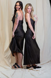 Otomo Silk Slip Maxi Black