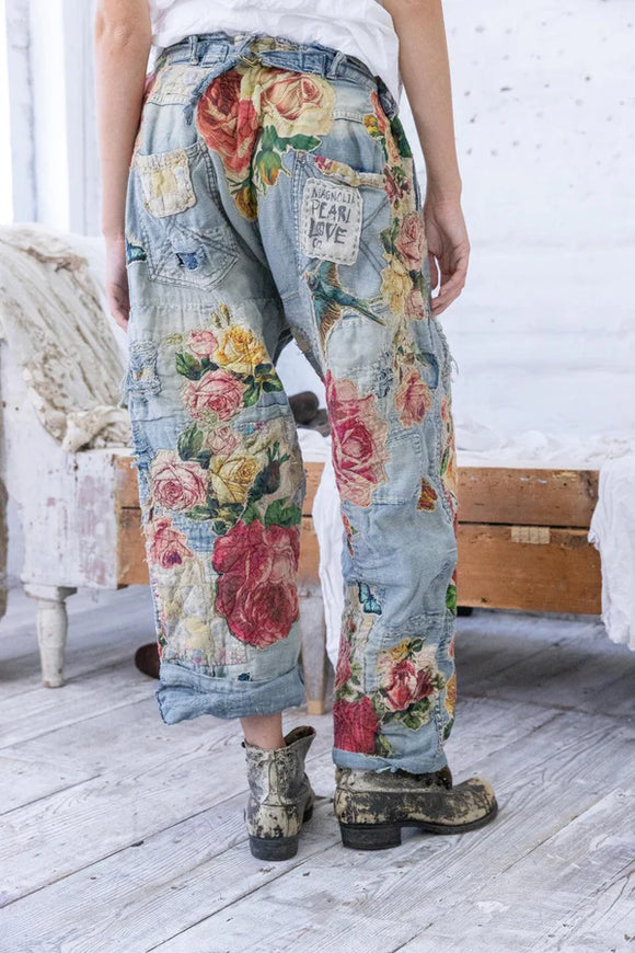 Magnolia Pearl Quilts & Roses Miner Pants 521-FDIND-OS