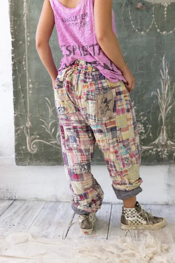PATCHWORK MINER PANTS 513
MAGNOLIA PEARL madras rainbow - Stay Wild Collective  Pants