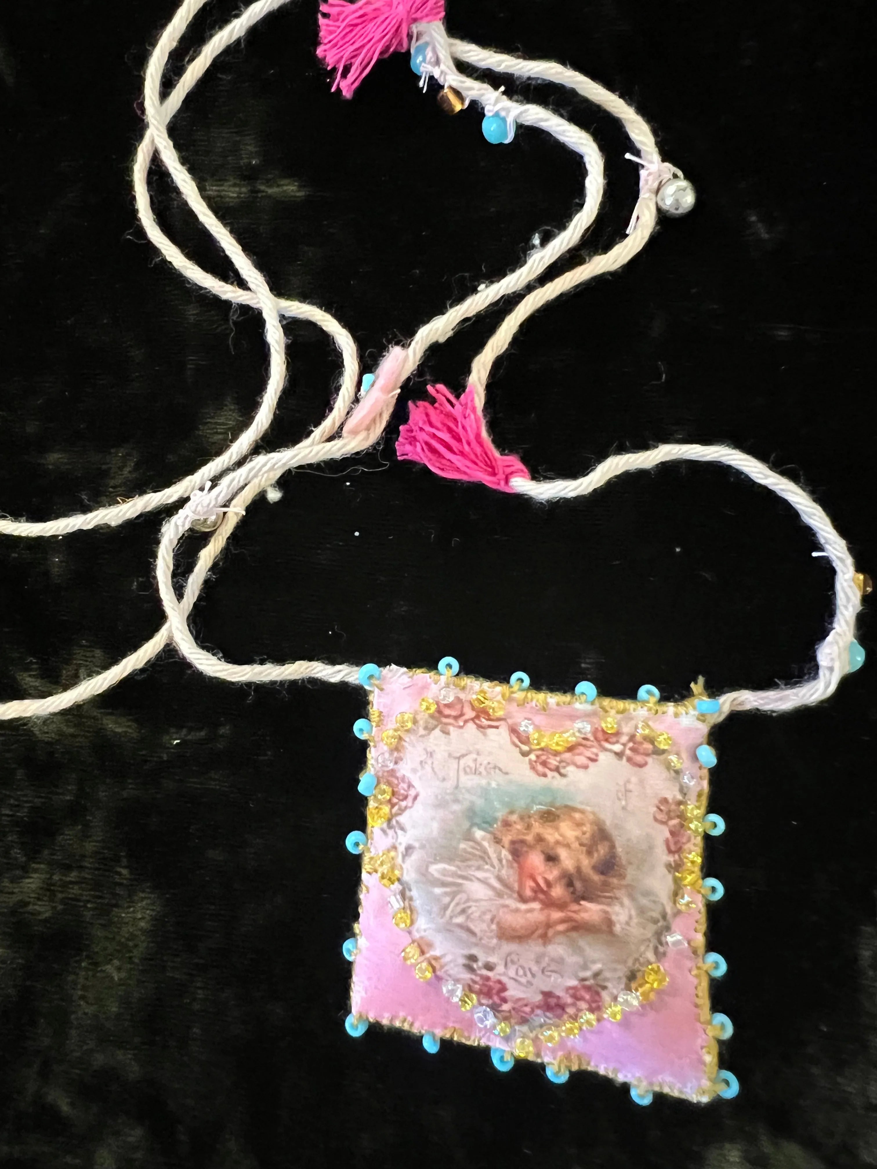 Paper doll hand beaded necklace - Stay Wild Collective  