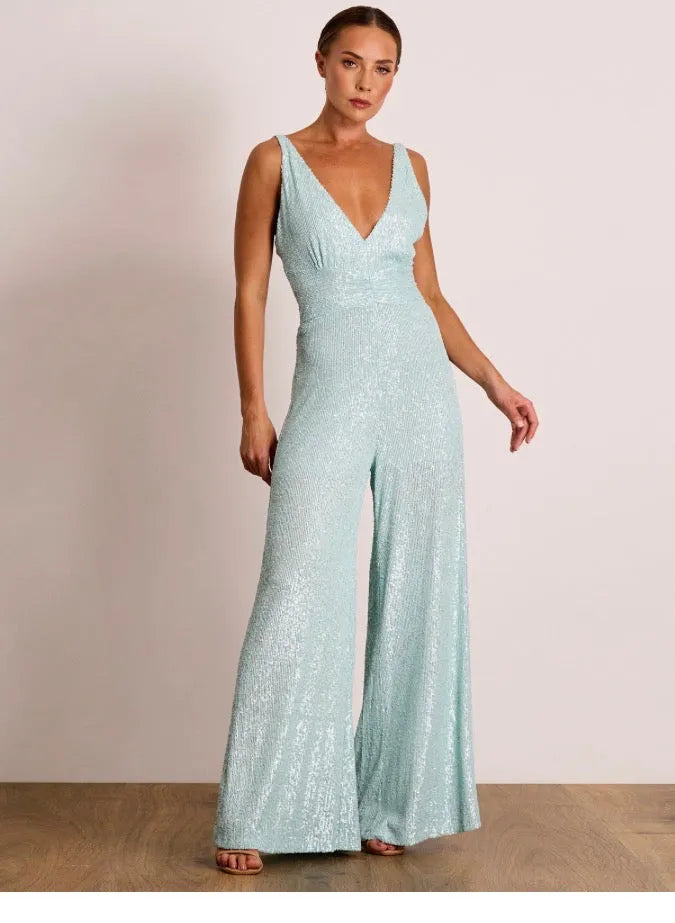 person wearing Pasaduchas glimmer glimmer pantsuit SALE white - Stay Wild Collective  