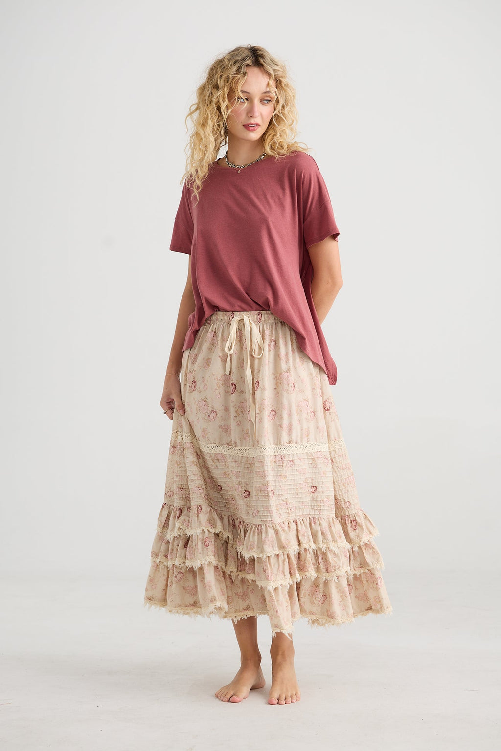 Perdita skirt pink rose miss roses sister violet - Stay Wild Collective