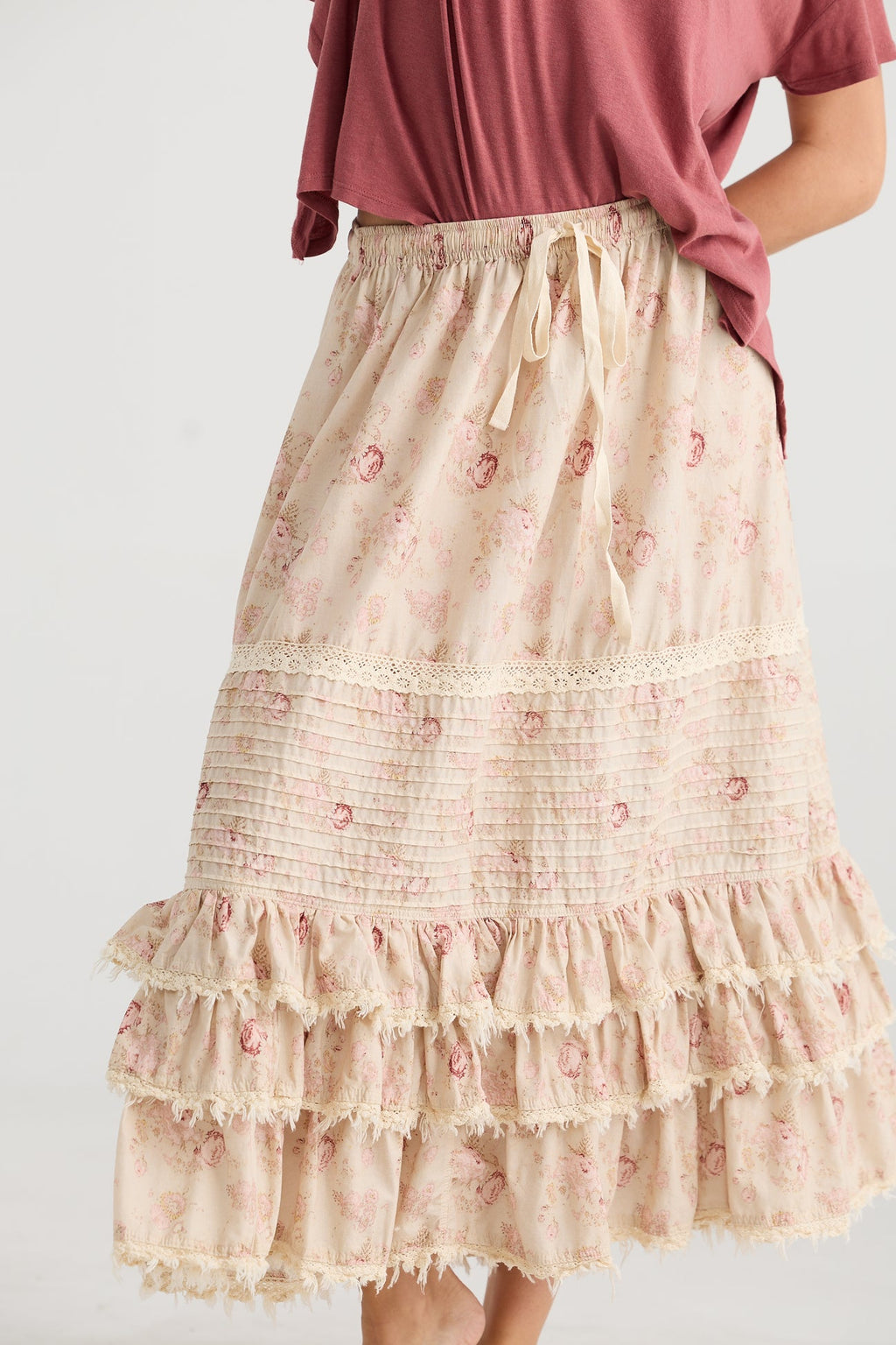 Perdita skirt pink rose miss roses sister violet - Stay Wild Collective