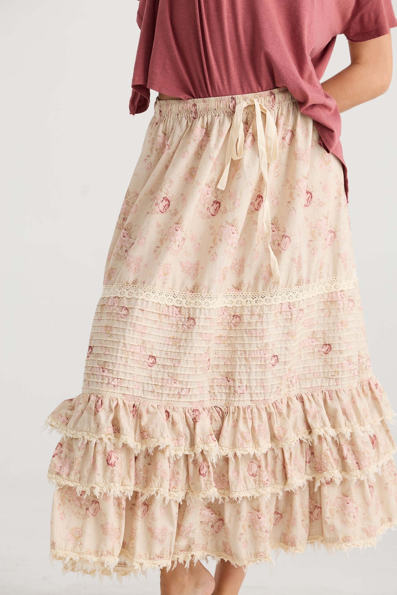 Perdita skirt pink rose miss roses sister violet - Stay Wild Collective