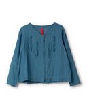 person wearing Pre order Agna blue 
BLOUSE ss26 Ewa I walla 44189 - Stay Wild Collective  