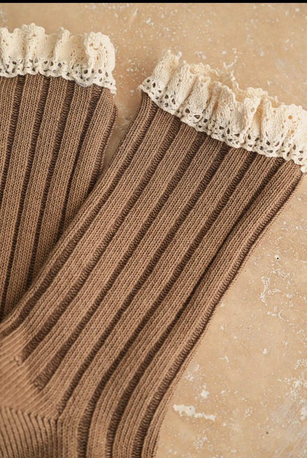  Pre order Miou Muse Dye & Wash crochet socks mocha - Stay Wild Collective  Socks