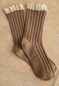  Pre order Miou Muse Dye & Wash crochet socks mocha - Stay Wild Collective  Socks