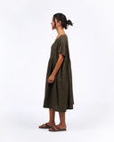 Montaigne Juni French Linen Summer Staple Dress kahki - Stay Wild Collective  