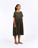 Montaigne Juni French Linen Summer Staple Dress kahki - Stay Wild Collective  