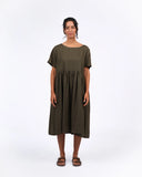 Montaigne Juni French Linen Summer Staple Dress kahki - Stay Wild Collective  