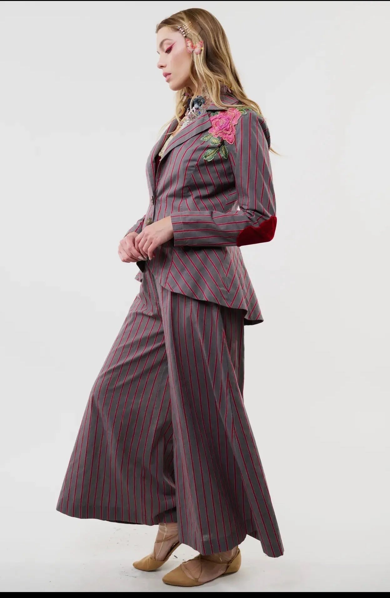 person wearing Pre order statement blazer Aratta - Stay Wild Collective  