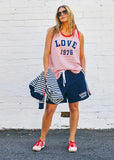 Hammil & Co Retro Shorts with Side Stripes Navy
