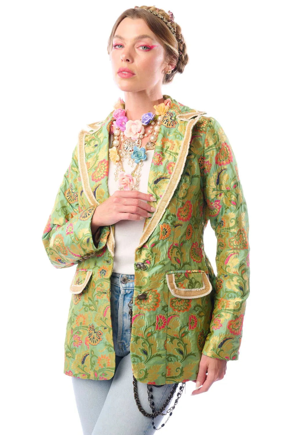Renaissance Silk Jacquard Blazer/Jacket - Stay Wild Collective  