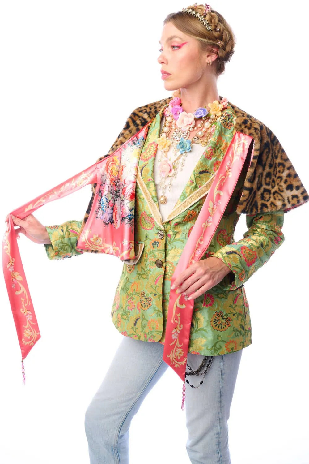 Renaissance Silk Jacquard Blazer/Jacket - Stay Wild Collective  
