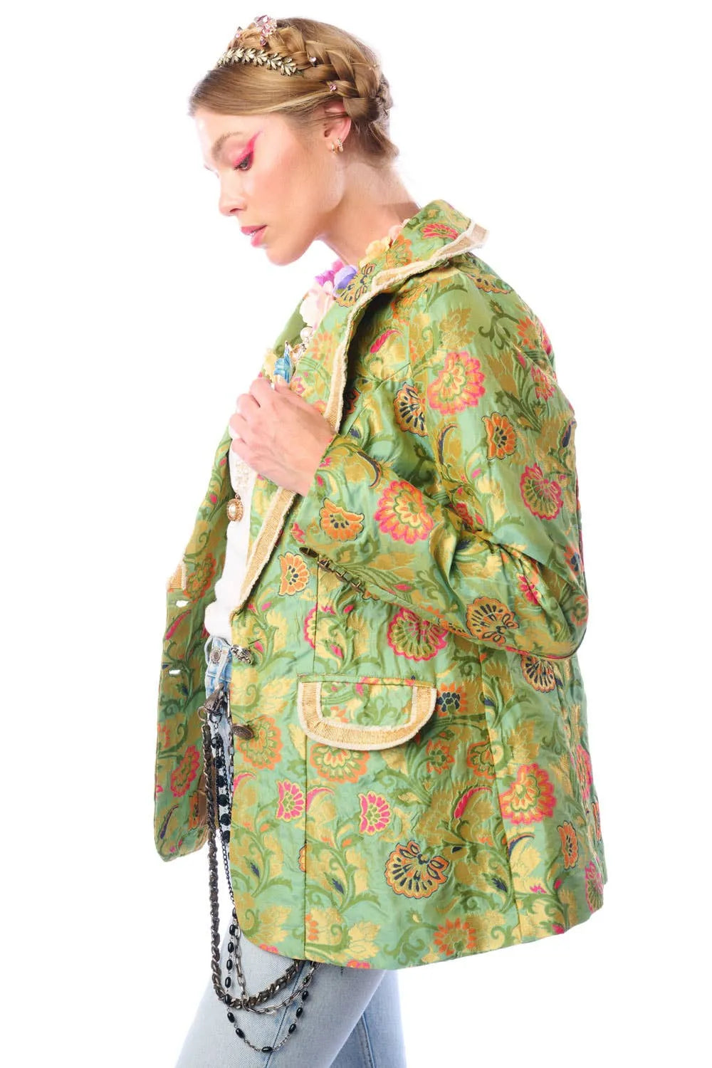 Renaissance Silk Jacquard Blazer/Jacket - Stay Wild Collective  