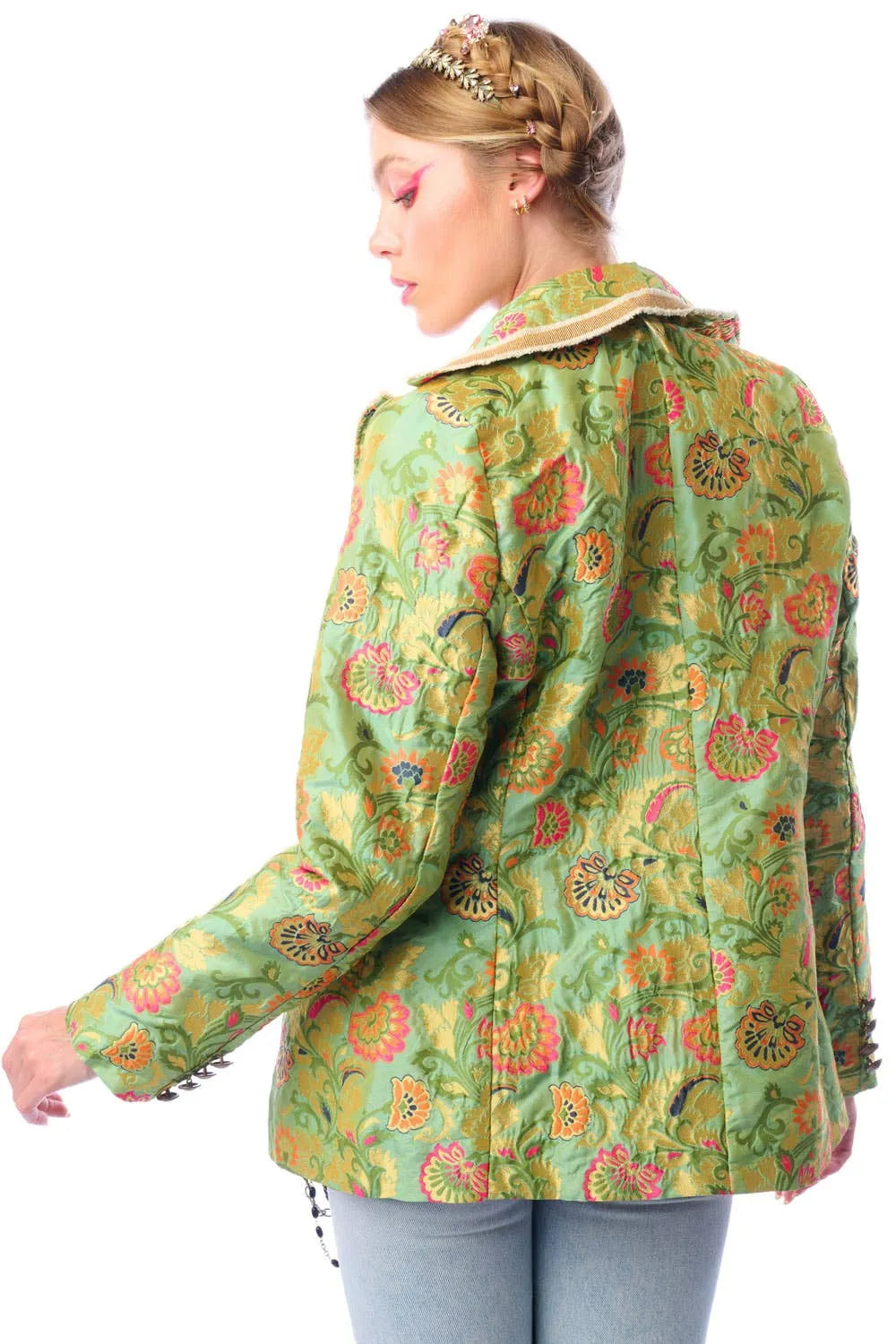 Renaissance Silk Jacquard Blazer/Jacket - Stay Wild Collective  