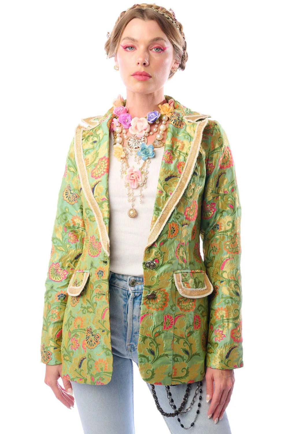 Renaissance Silk Jacquard Blazer/Jacket - Stay Wild Collective  