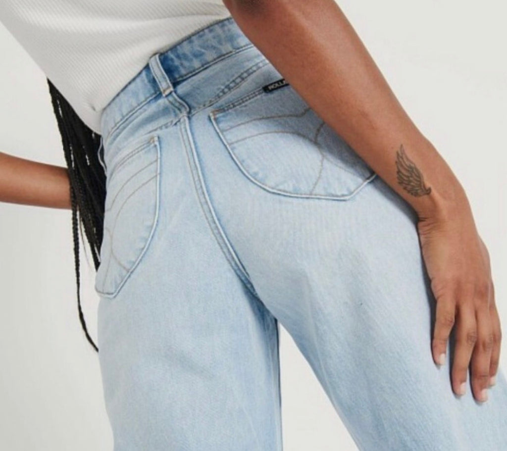  Rolla's Genie Super High Rise SALE 80's Balloon Leg Light Wash Jeans Stella blue size 30 - Stay Wild Collective  