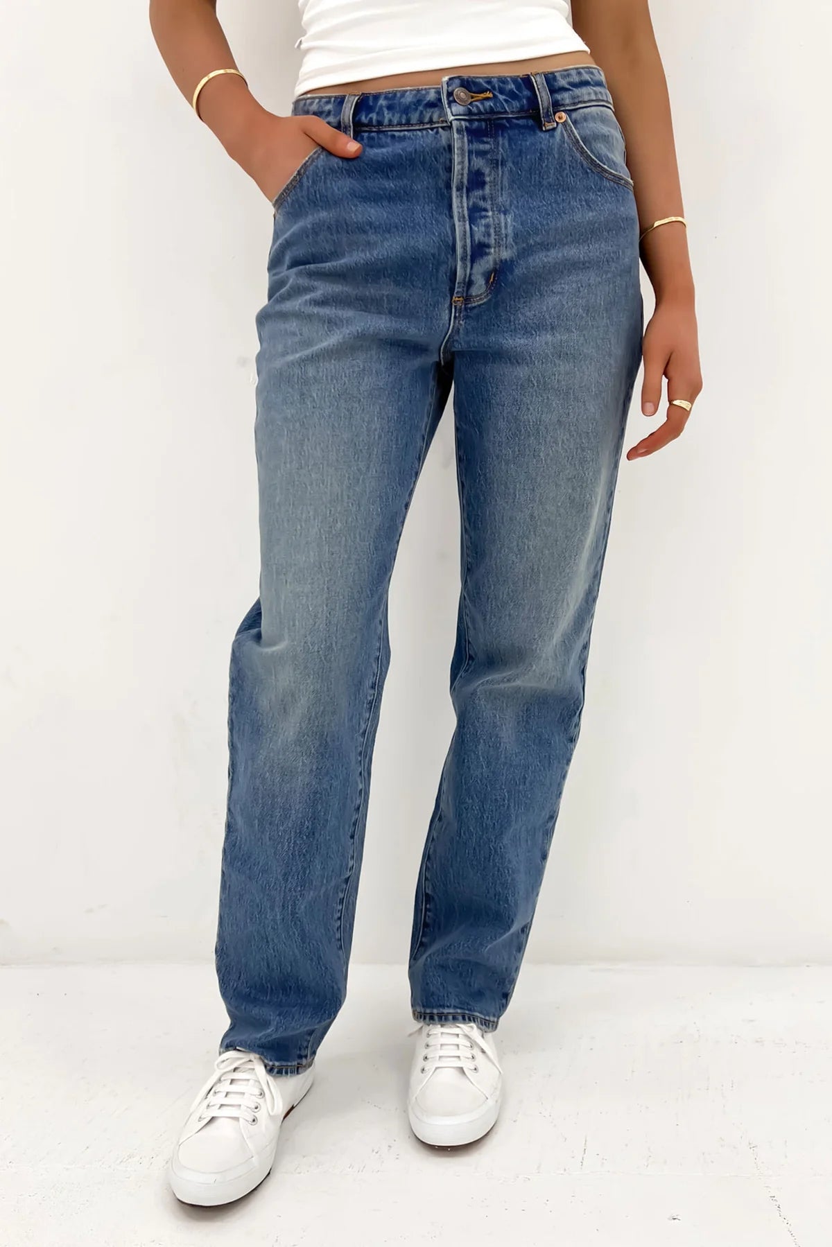  Rollas 90s  relaxed high rise broken in mid vintage blue jeans SALE - Stay Wild Collective  