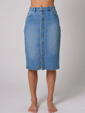  Rollas Melrose skirt bessette organic mid blue SALE - Stay Wild Collective  
