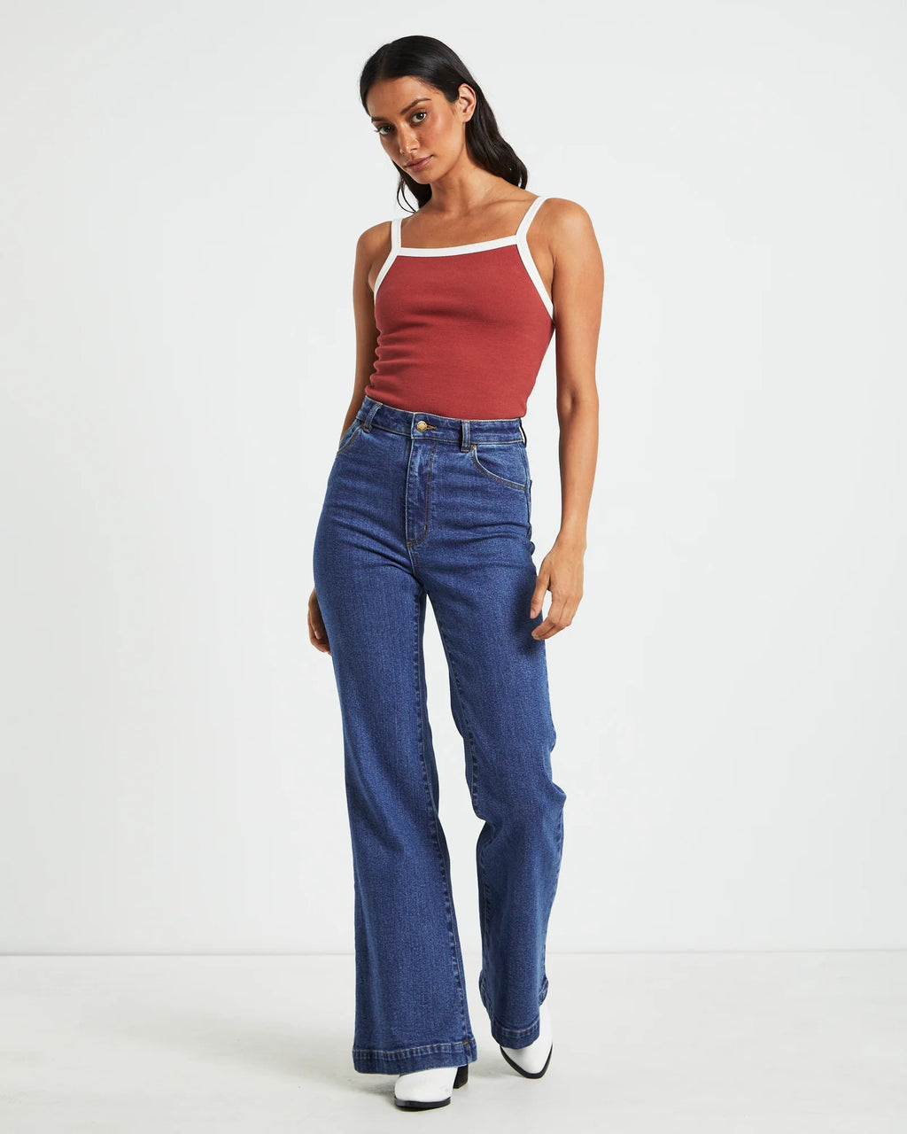  Rollas Naomi Tank Brick/vintage white SALE - Stay Wild Collective  