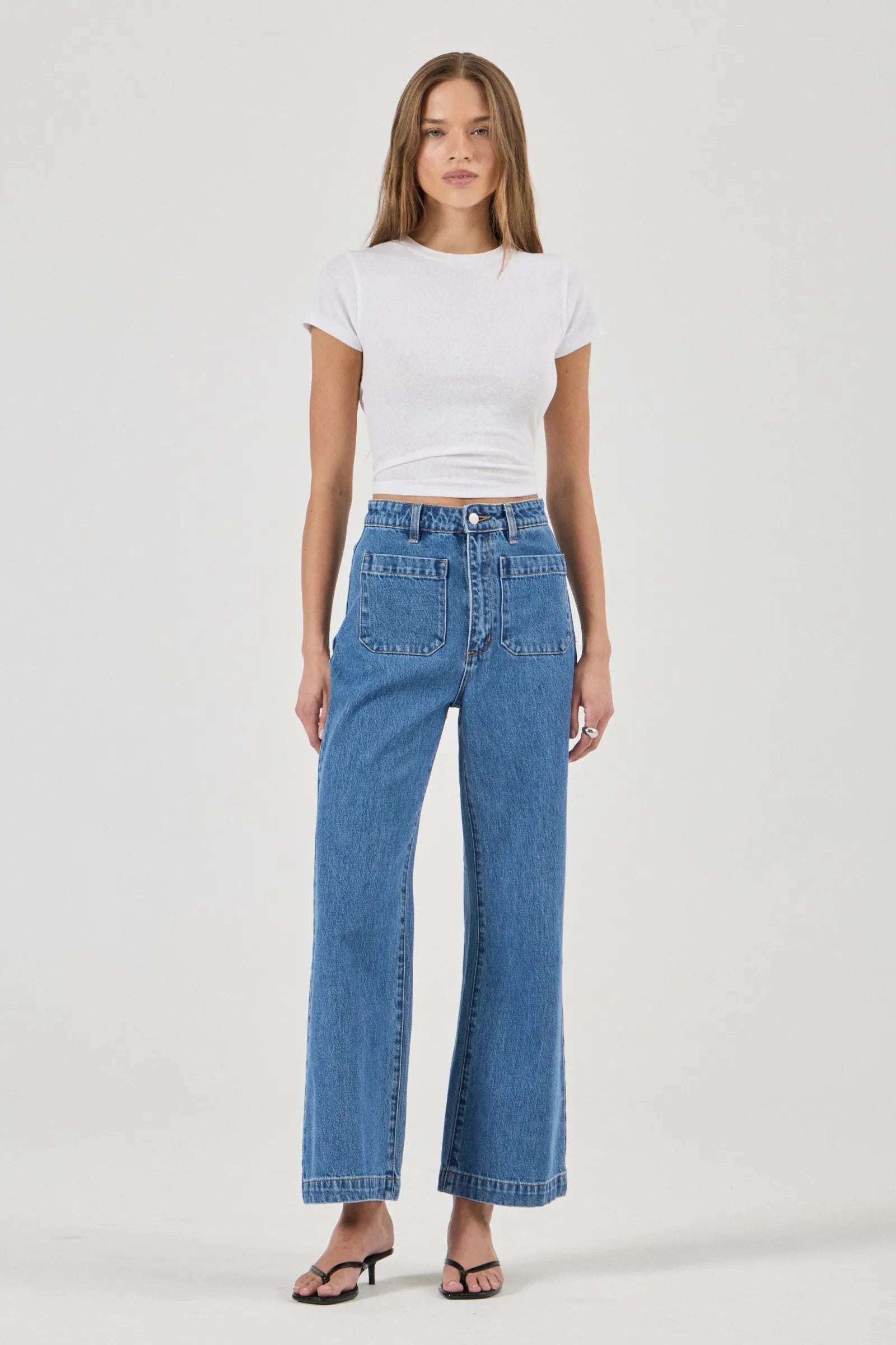  Rollas Sailor Jean - Ashley Blue SALE - Stay Wild Collective  Jeans