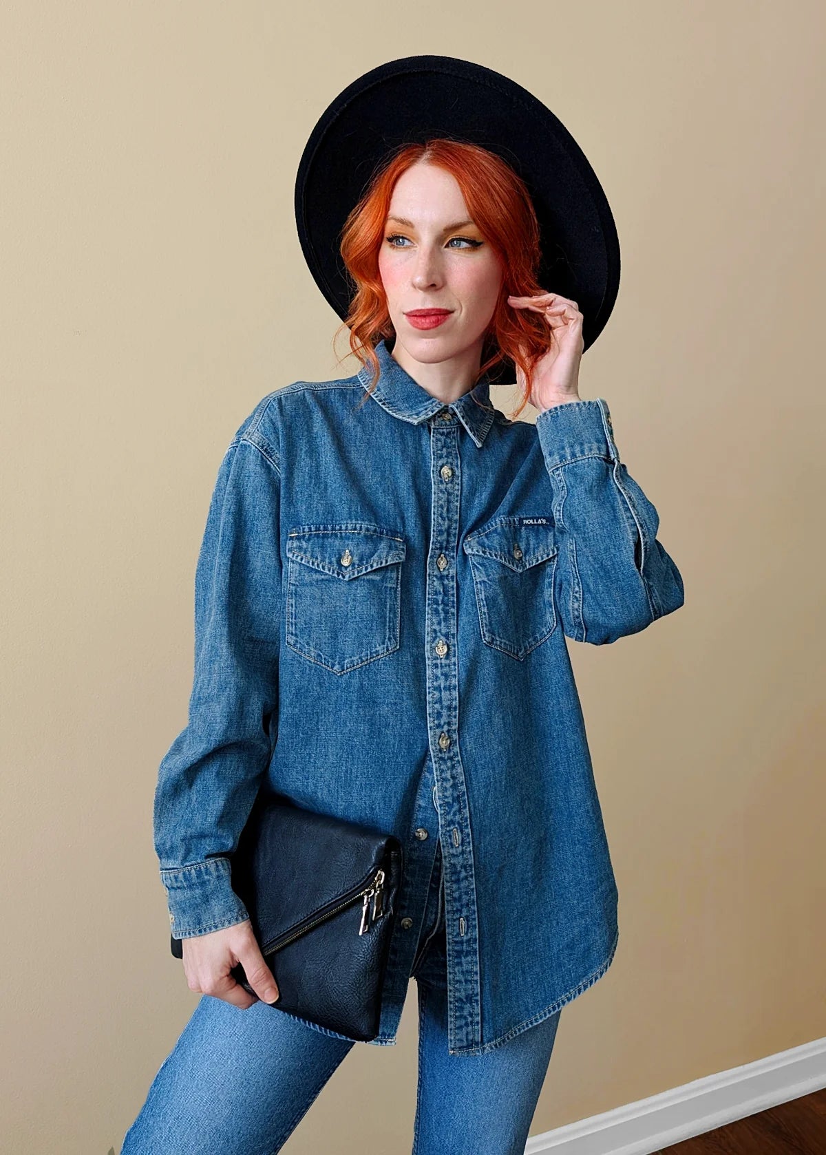  Rollas classic denim shirt vintage blue SALE - Stay Wild Collective  