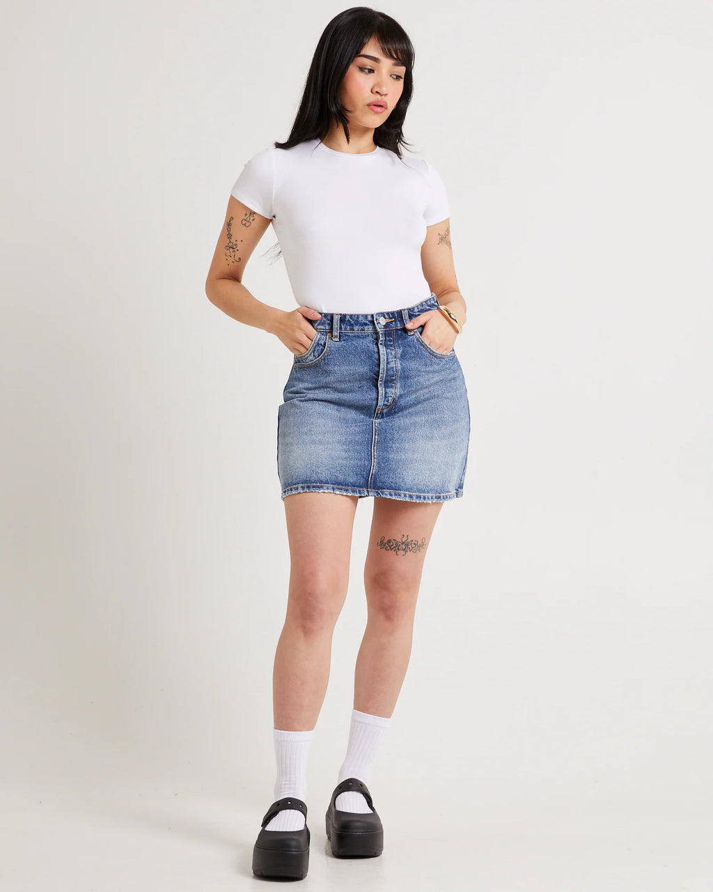  Rollas classic mini skirt Christy vintage blue SALE - Stay Wild Collective  