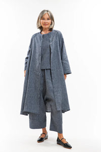 Evas Sunday Roma Jacket - Navy Pinstripe