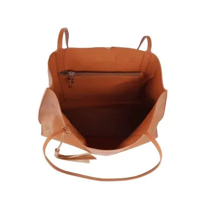 Rugged Hide Havana Leather Shopper Bag - Stay Wild Collective  bag