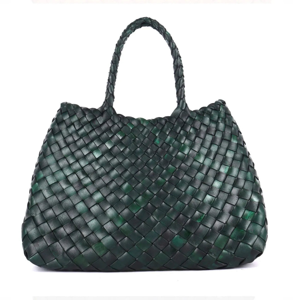  Rugged hide portafino small woven basket - Stay Wild Collective  