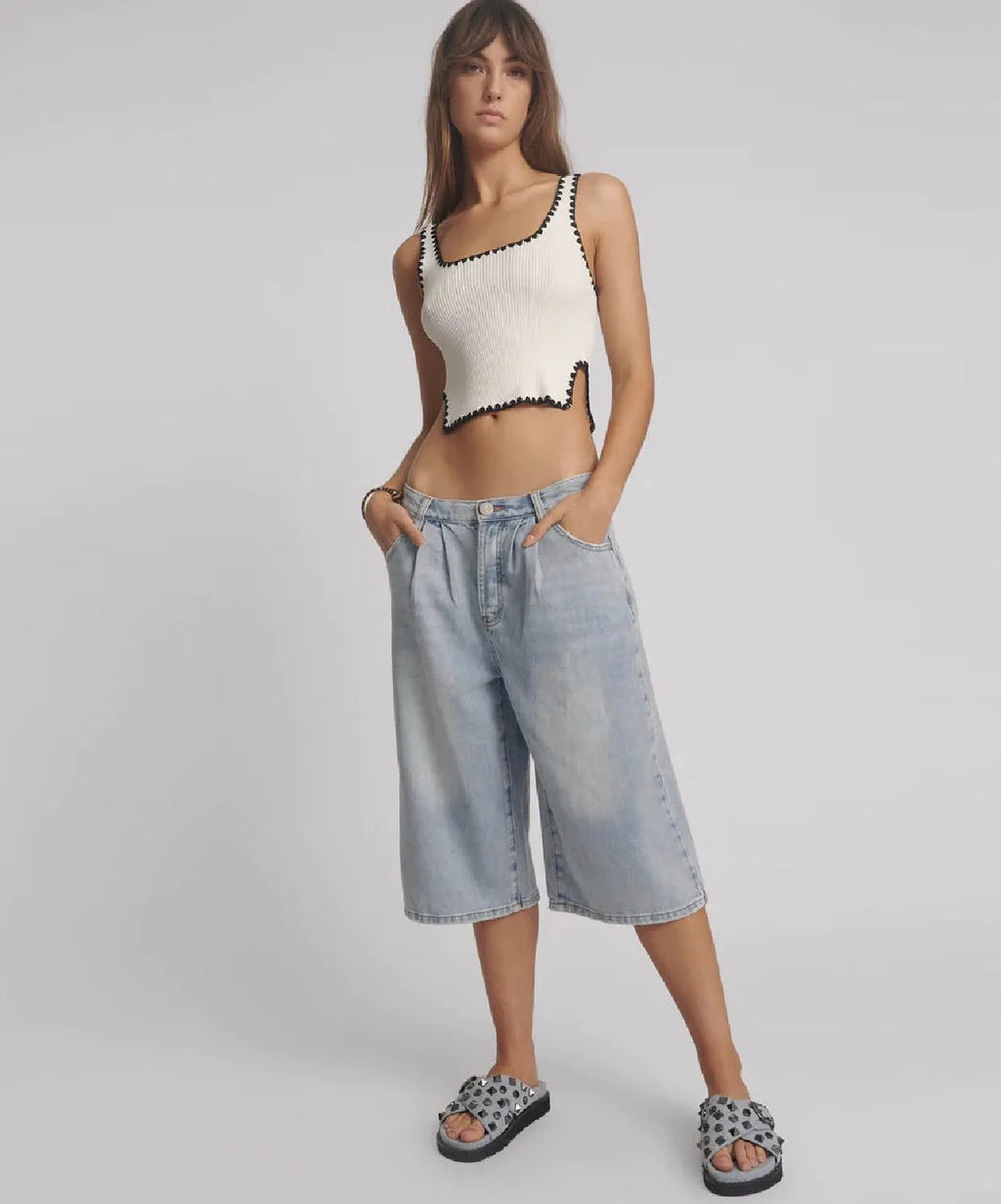  SALE The Beastie low rise wide leg denim shorts one teaspoon - Stay Wild Collective  