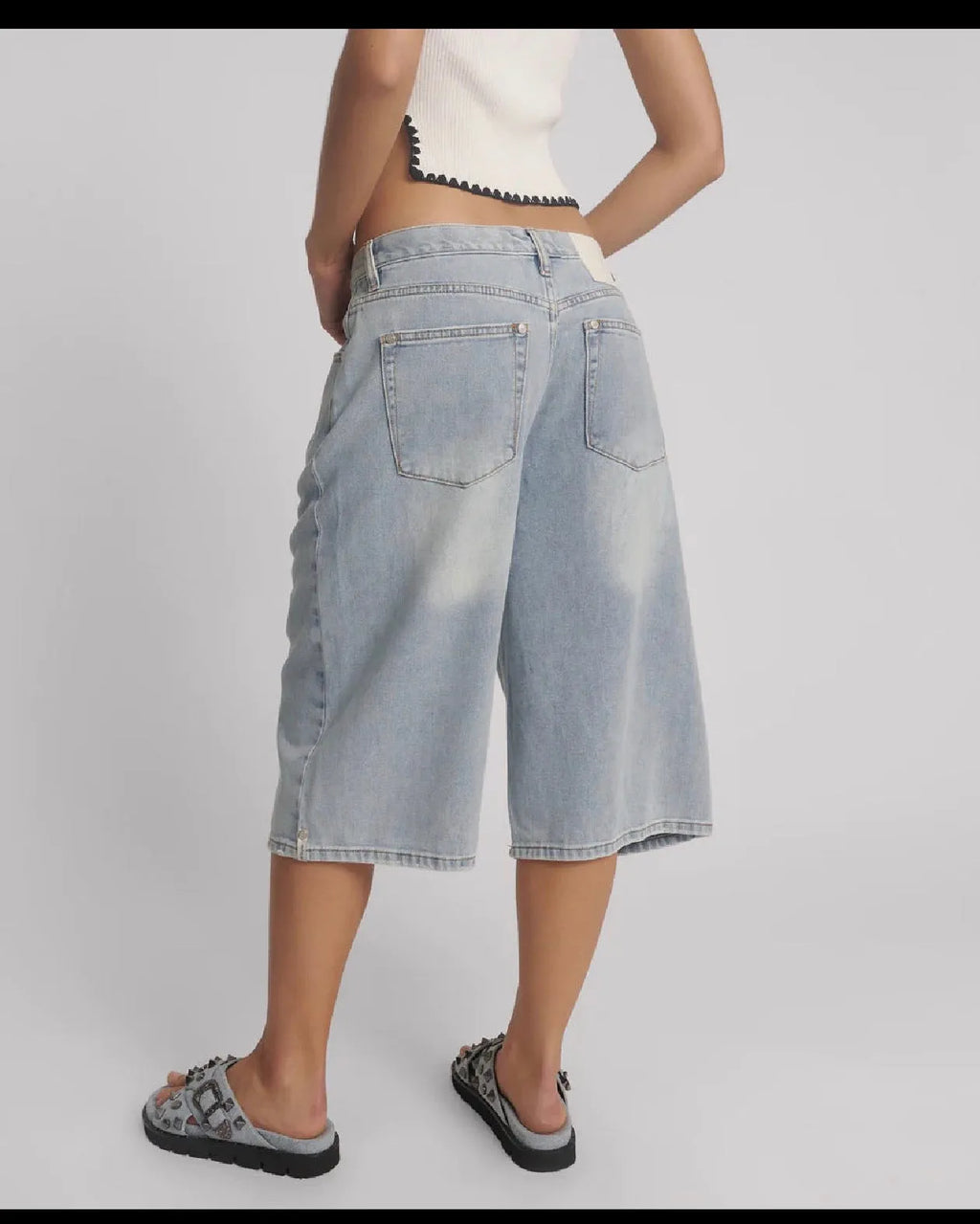  SALE The Beastie low rise wide leg denim shorts one teaspoon - Stay Wild Collective  