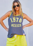 SALT & SUNSHINE MEXICO TANK - NAVY/YELLOW hammil and co - Stay Wild Collective  