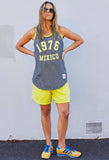 SALT & SUNSHINE MEXICO TANK - NAVY/YELLOW hammil and co - Stay Wild Collective  