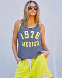 SALT & SUNSHINE MEXICO TANK - NAVY/YELLOW hammil and co - Stay Wild Collective  