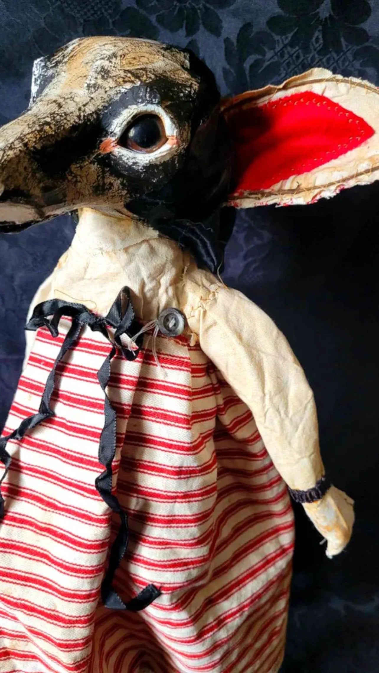 SANSHA is a sweet black fox in red ticking and stains. - Stay Wild Collective  Sculpter