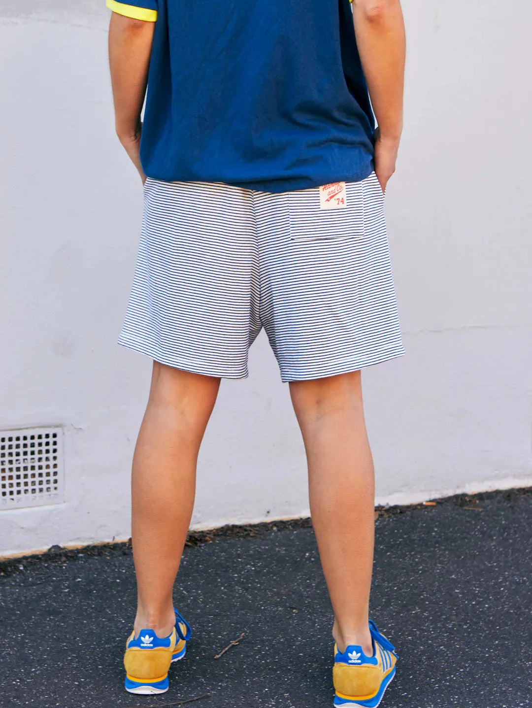 SANTA MONICA STRIPE SHORT - BLUE/WHITE hammil and co - Stay Wild Collective  