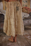 Magnolia Pearl Eyelet Patchwork Pissarro Skirt 237-SWAN-OS