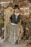 Magnolia Pearl Floral Chrystal Skirt 242-GYPSO-OS