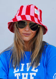 STRIPE BUCKET HAT - ROYAL/MUSK hammil and co - Stay Wild Collective  
