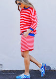 SUMMER CARNIVAL STRIPE SHORT - PINK/RED hammil and co - Stay Wild Collective  