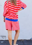 SUMMER CARNIVAL STRIPE SHORT - PINK/RED hammil and co - Stay Wild Collective  