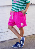 SUMMER TOWELLING SHORT - HOT PINK hammil and co - Stay Wild Collective  
